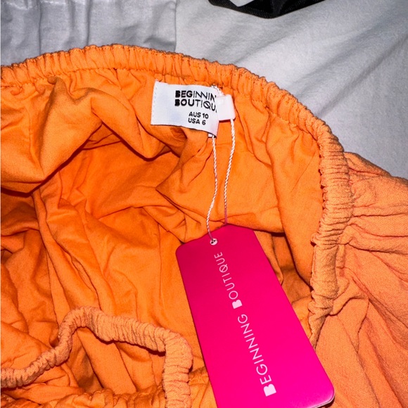 Beginning boutique genovia crinkle mini dress orange - Picture 6 of 6